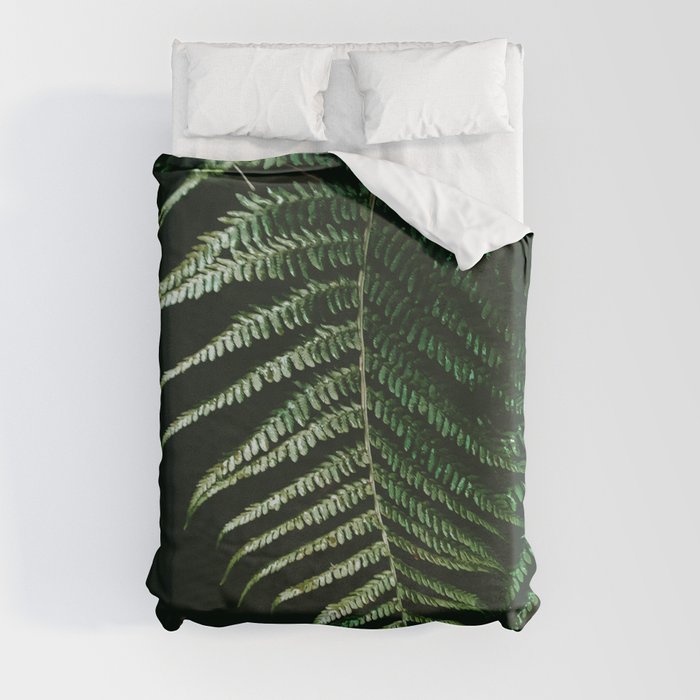 Brazil Photography - Beautiful Fern In The Dark And Dense Jungle Duvet Cover