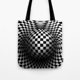 Chequered sphere Tote Bag