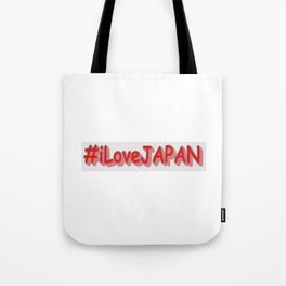 "#iLoveJAPAN" Cute Design. Buy Now Tote Bag