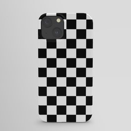 Classic Black and White Race Check Checkered Geometric Win iPhone Case