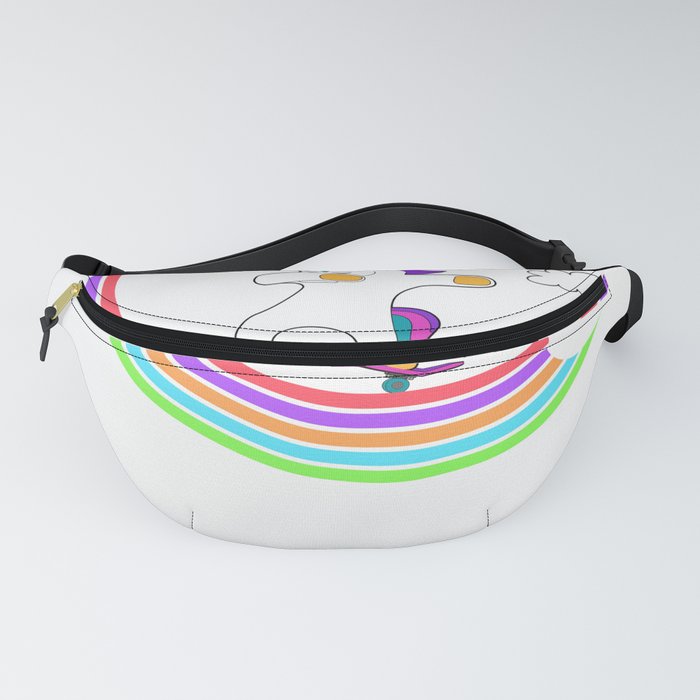 Skateboard dabbing Unicorn Dab Fanny Pack by flowdesigner Society6