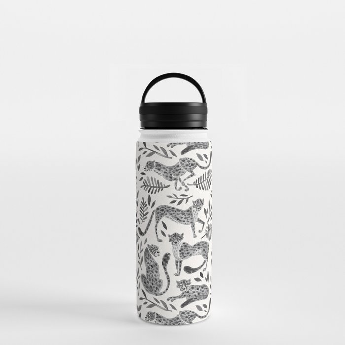 Cheetah Collection – Black Water Bottle