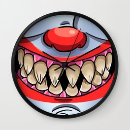 Scary Clown Face Wall Clock