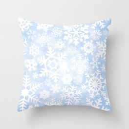 Winter Snow Pattern Throw Pillow
