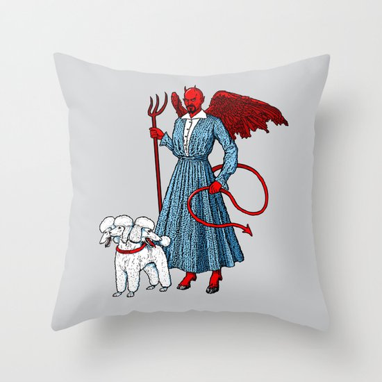 Devil With A Blue Dress On Throw Pillow