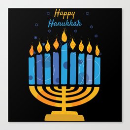 Hanukkah 2021 Candles Menorah Happy Hanukkah Canvas Print