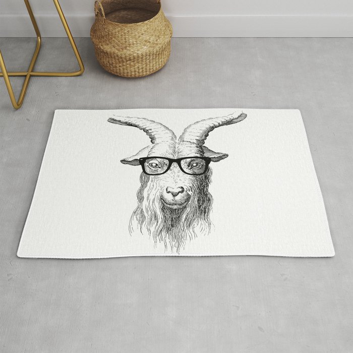 Hipster Goat Rug
