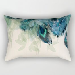 Beautiful Peacock Feathers Rectangular Pillow