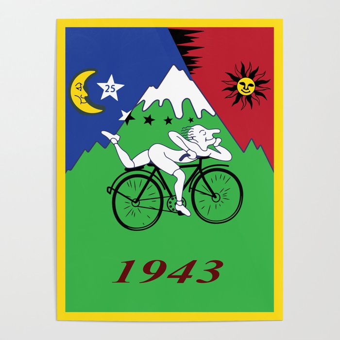 Bicycle Day 1943 Albert Hofmann Lsd Poster By Bambubay Society6