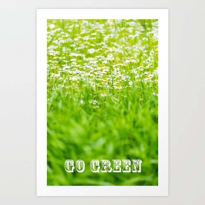 Blossom Valley: Go Green Art Print