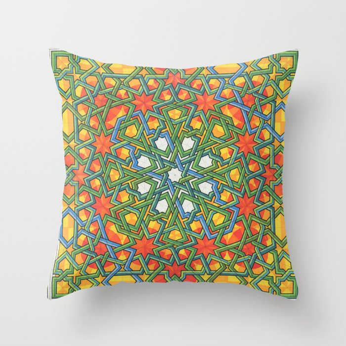 8-Fold Alhambra Pattern Throw Pillow