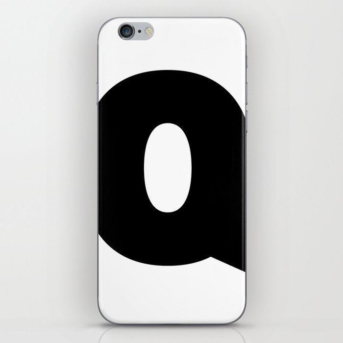 Q (Black & White Letter) iPhone Skin