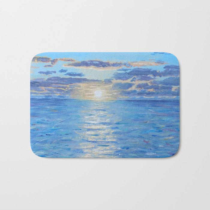 Peaceful Ocean Sunset Bath Mat