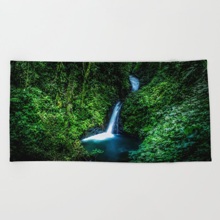 Jungle Waterfall Beach Towel