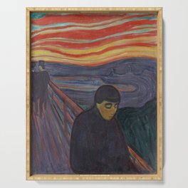 Edvard Munch - Despair 1894 Serving Tray