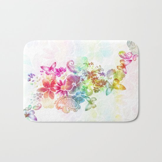 paisley flutter Bath Mat