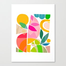 Playful Nature in the Sun Collage Canvas Print