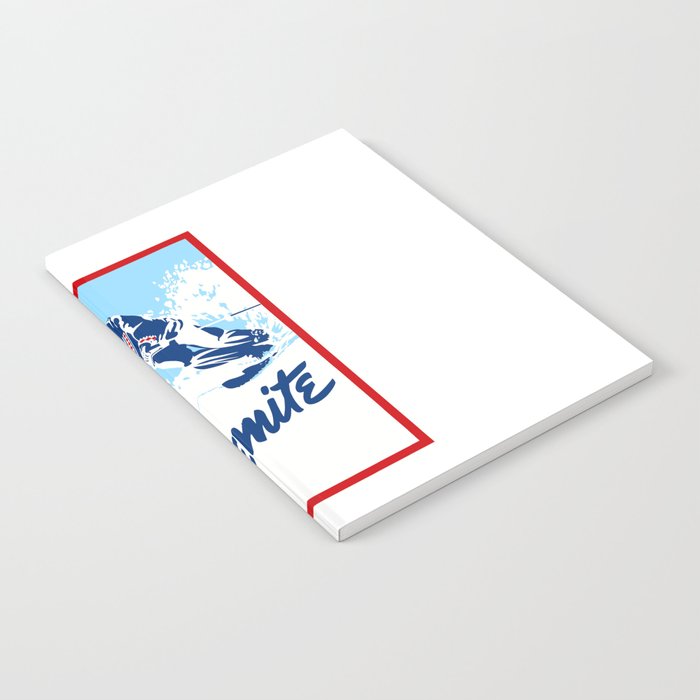 Vintage YOSEMITE Ski School Travel Poster Notebook