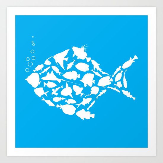 Fish are friends..... Art Print