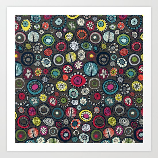 Honolulu hoops chevron brown Art Print