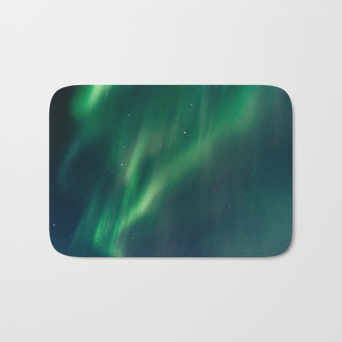 Northern Lights in Saariselkä | Winter Night in Lapland Art Print | Astro Landscape Travel Photography Bath Mat