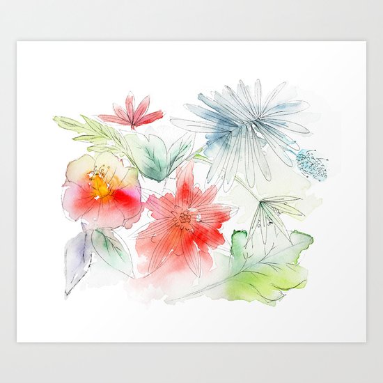 My flowers garden Art Print