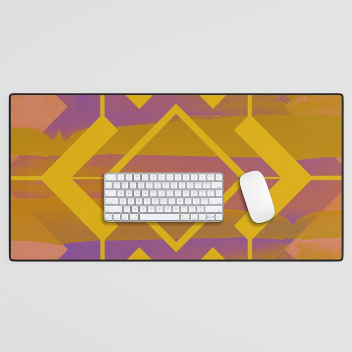 Modern Abstract Geo v1 Desk Mat