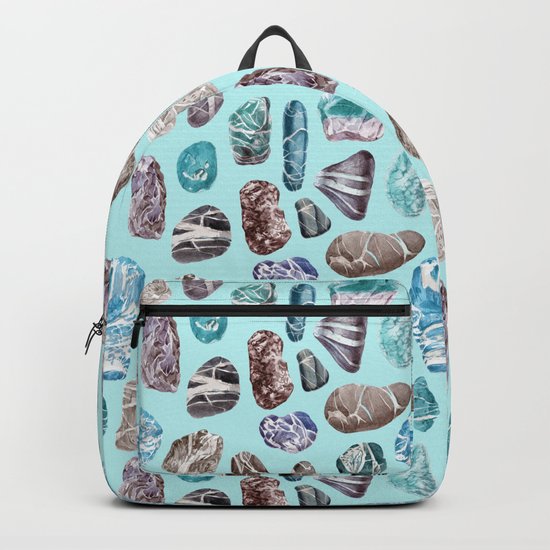 Turquoise Sea Stones Backpack