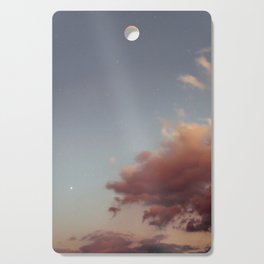 Pastel Pink Clouds in the Night Sky | Nature and Landscape Photography Cutting Board