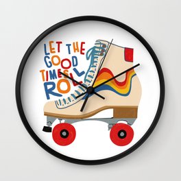 Rainbow Rollerskates Let the good times roll Wall Clock | Travel, Rollerderby, California, Rainbow, Painting, Typography, Rollerskate, Eighties, Mantra, Roller 