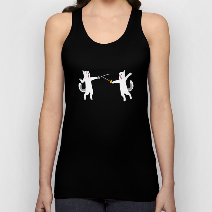 Fencing Cats Cat Fencing Fencers Fencing Tank Top