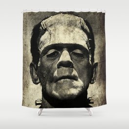 Frankenstein Grunge Shower Curtain