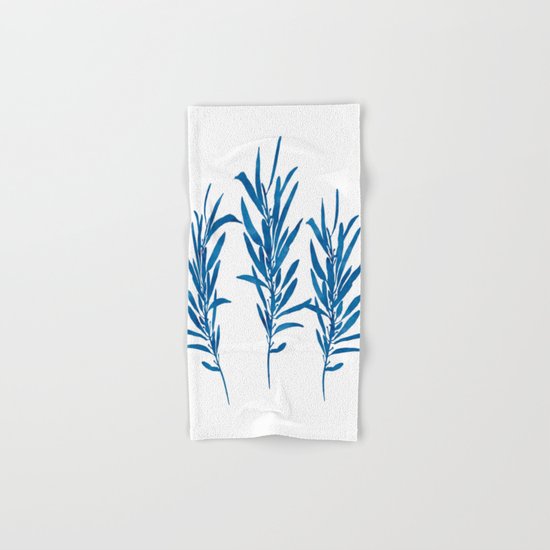 Eucalyptus Branches Blue Hand & Bath Towel