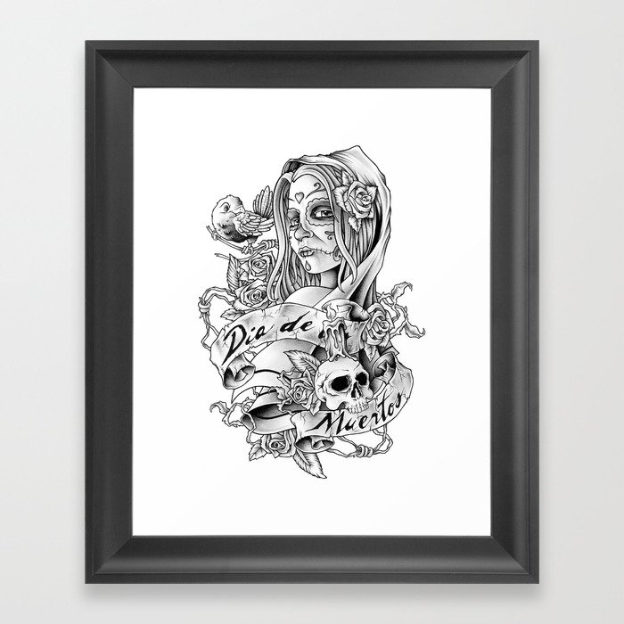Dia de los Muertos Framed Art Print
