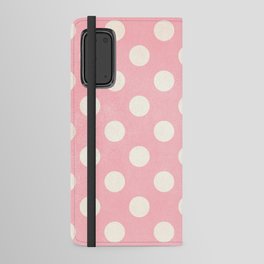 Soft Pink & Ivory Spotted Print  Android Wallet Case