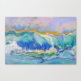 Sunset Surf's Up: Dreamscape Painting Collection Canvas Print