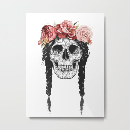 Festival skull Metal Print