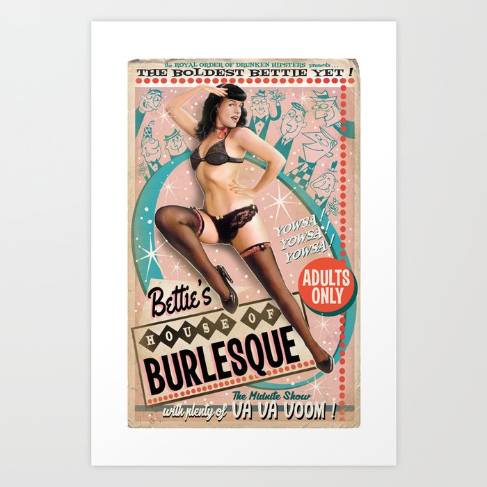 Betties' House of Burlesque Art Print