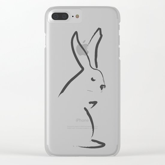 Zen Snow Bunny Clear iPhone Case