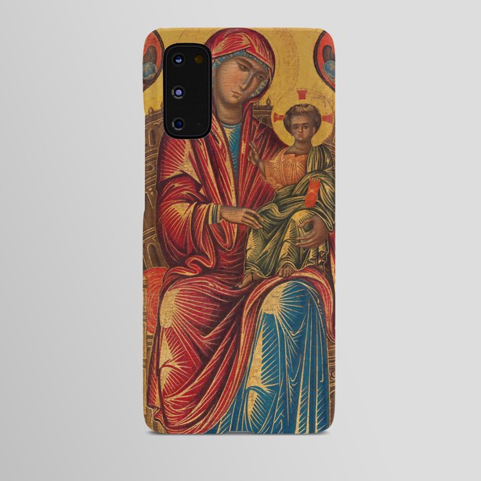 Madonna and Child on a Curved Throne, 1260-1280 by Byzantine Icon Android Case