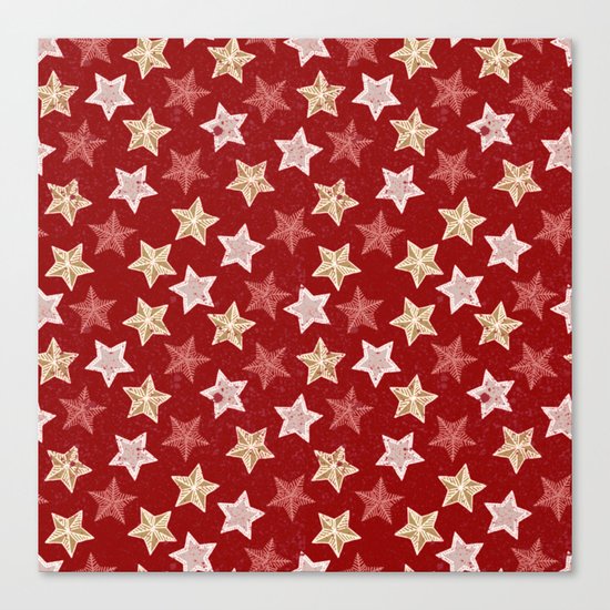 Festive Stars Canvas Print