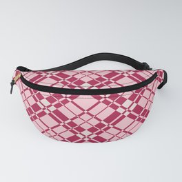 Red and pink gingham checked Fanny Pack