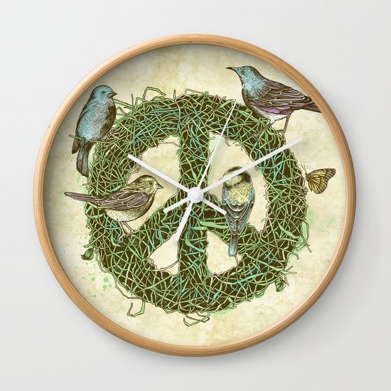 Peace Talks Wall Clock
