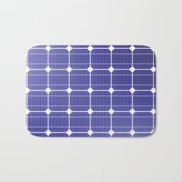 In charge / 3D render of solar panel texture Bath Mat