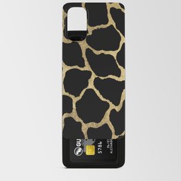 Elegant Abstract Black Gold Giraffe Animal Print Android Card Case