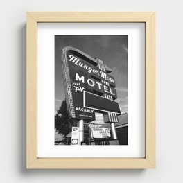 Route 66 - Munger Moss Motel 2010 #2 BW Recessed Framed Print