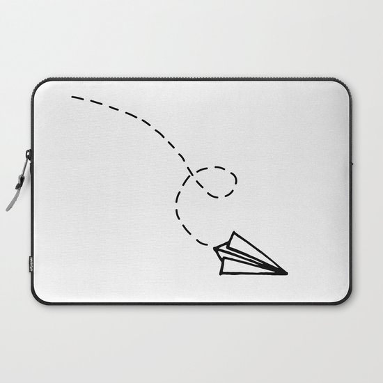 Send It Simple Paper Airplane Drawing Laptop Sleeve By Stopthepresses Society6