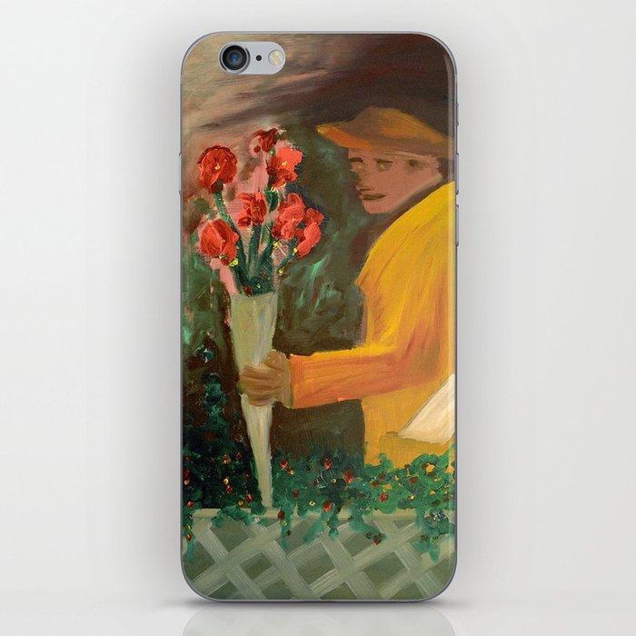 Man with flowers  iPhone Skin