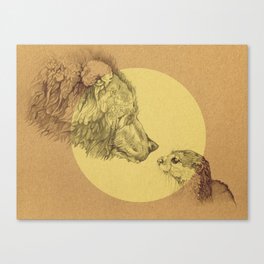 Bear Meets Otter Canvas Print