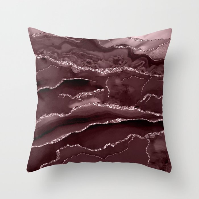 Agate Abstract Print Throw Pillow